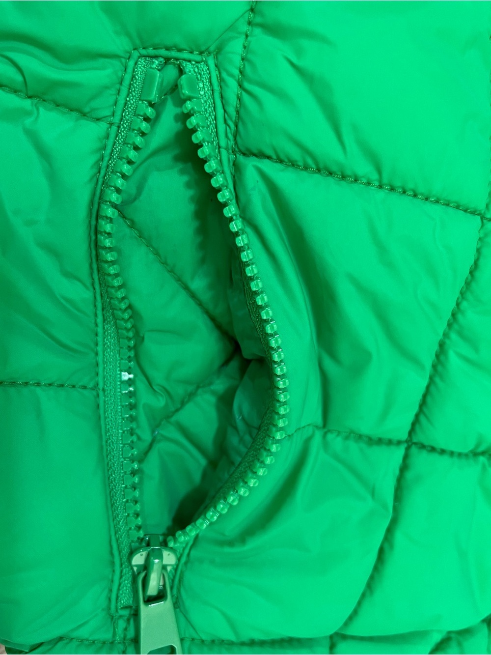 Zara Women’s Size M US Long Sleeves Hooded Quilted Short Jacket Green - Picture 11 of 16